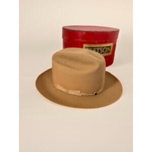 Vintage Stetson Open Road Silverbelly 3X Beaver Felt Hat 7 1/8 Long Oval w/ Box